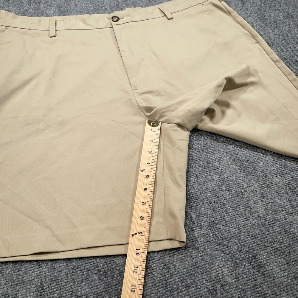 IZOD Chino Shorts Casual Mens 42" Khaki Stretch 9" Inseam Flat‎ Front Pockets - Picture 12 of 12